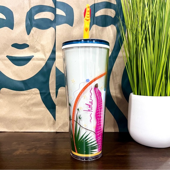 💛 Starbucks 2023 Limited Edition Manuela Guillen Silicone Straw Topper Tumbler - Picture 3 of 8